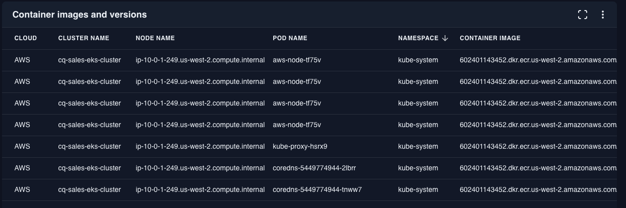 Container images and versions