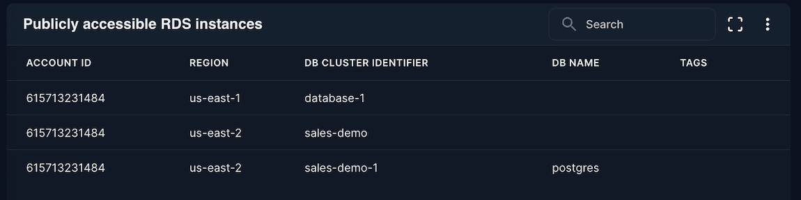Publicly Accessible RDS Instances